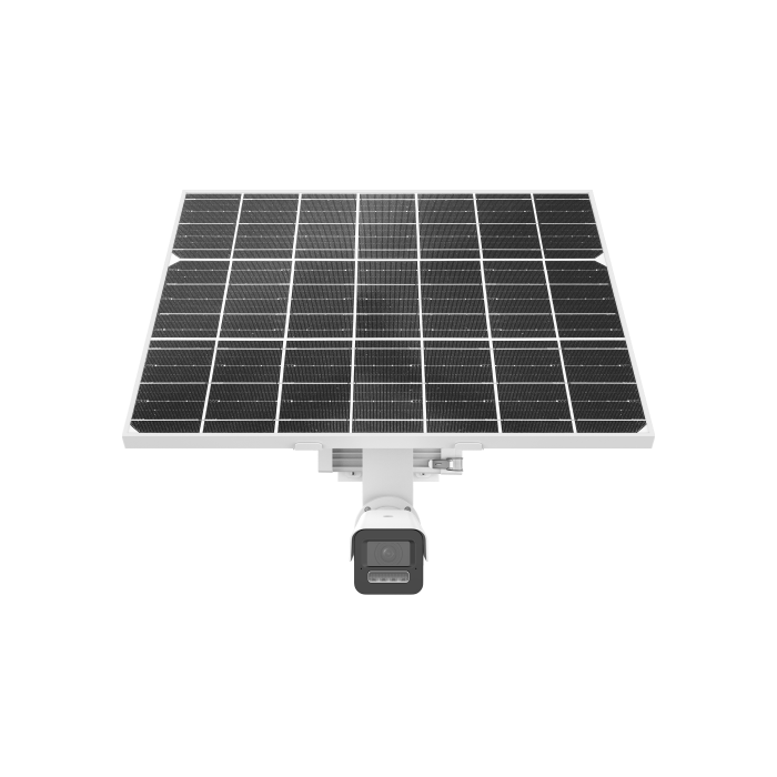 Kit caméra réseau 4G solaire avec flash stroboscopique 4 MP et alarme sonore