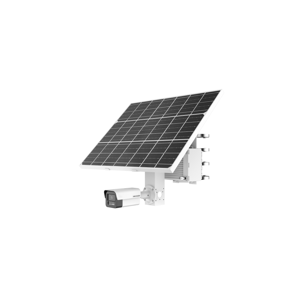 Kit caméra réseau 4G solaire avec flash stroboscopique 4 MP et alarme sonore