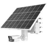 Kit caméra réseau 4G solaire avec flash stroboscopique 4 MP et alarme sonore