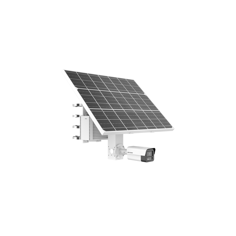 Kit caméra réseau 4G solaire avec flash stroboscopique 4 MP et alarme sonore