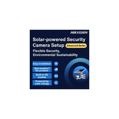 Kit de caméra réseau 4G fixe ColorVu 4K à énergie solaire