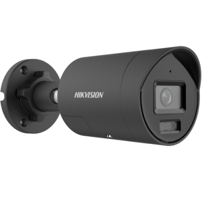 Mini caméra réseau bullet fixe AcuSense 12 MP avec lumière stroboscopique et avertissement sonore