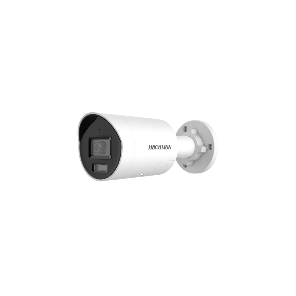 Mini caméra réseau bullet fixe AcuSense 12 MP avec lumière stroboscopique et avertissement sonore