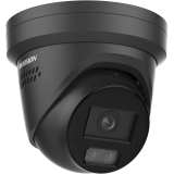Caméra réseau tourelle fixe Acusense 12MP avec flash stroboscopique, avertissement sonore et éclairage hybride intelligent