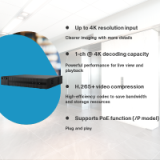 Enregistreur vidéo réseau (NVR) 4K 8 canaux 1U